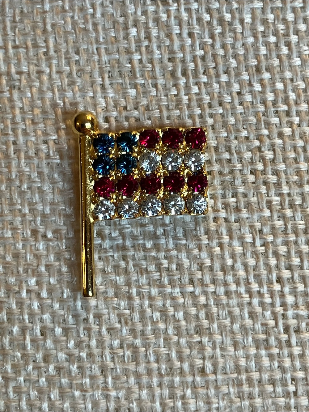 USA RHINESTONE TACK PIN - Picture 3 of 4